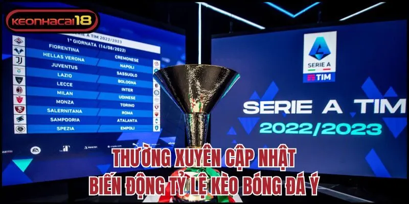 Thường xuyên cập nhật biến động tỷ lệ kèo bóng đá Ý